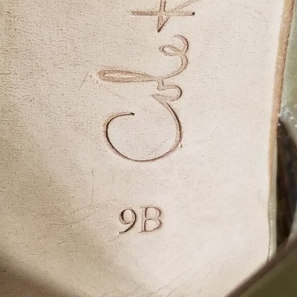 Cole Haan Womens 9B Nike Air Gold Patent Leather Heel Sling Back Open Toe Heels - Picture 12 of 12